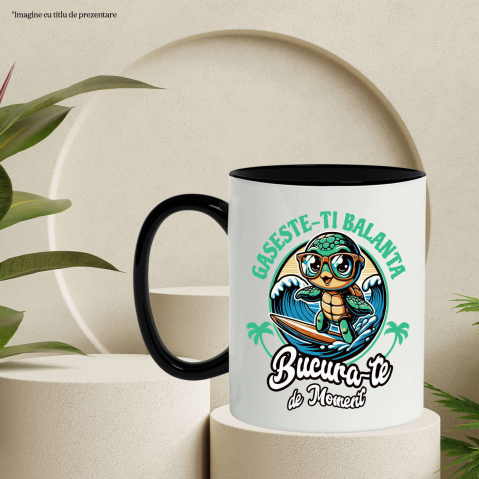 Cana Personalizata Broasca Testoasa Pe Placa De Surf – Cadouri Personalizate Pentru Familie, Copii și Tati [2]