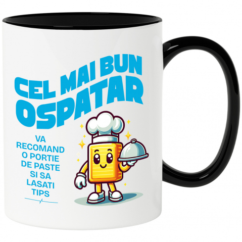 Mancare - Cana Personalizata Bucată De Unt Cu Pălărie De Chef | Cadou Amuzant Pentru Iubitorii De Gastronomie