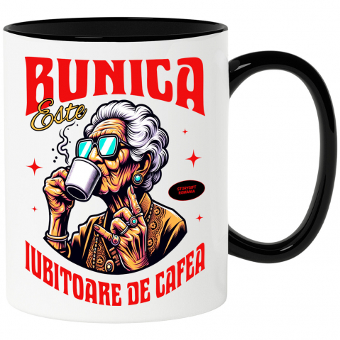Bauturi - Cana Personalizata „Cana Personalizată „Bunica Cool” – Cadou Ideal pentru Bunica Iubitoare de Cafea”