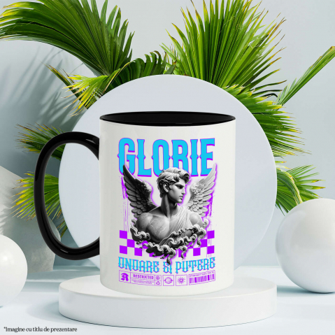 Cana Personalizata Bust Statuie Bărbat Cu Aripi - Cadou Personalizat Glorie, Onoare și Putere pentru Familie și Prieteni [2]