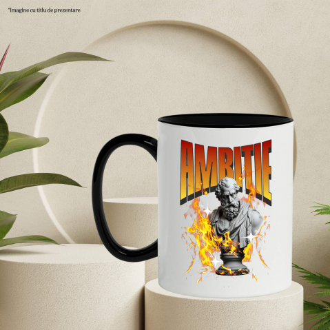 Cana Personalizata Bust Statuie Grecească cu Mesaj de Ambiție - Cadou Motivațional pentru Succes [2]
