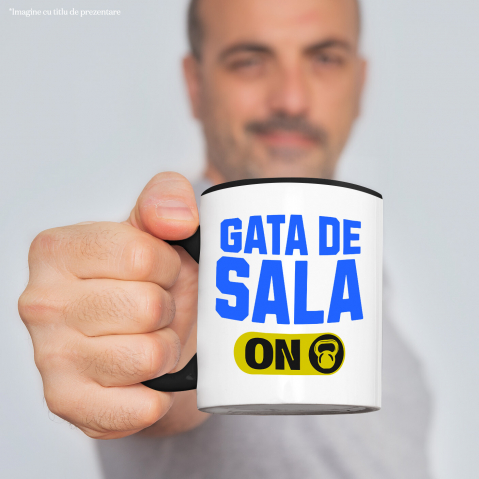 Cana Personalizata Buton ON OFF Gantera Sport Motivational - Cadouri Personalizate pentru Familie, Copii și Tati [1]