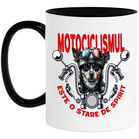 Motociclete - Cana Personalizata Tricouri Personalizate Moto - Câine Cu Cască & Aventură Pe Două Roți