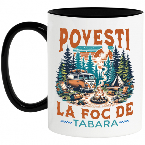 Calatorie - Cana Personalizata "Camping în Natură cu Rulotă – Aventură în Familie și Povești la Foc de Tabără"