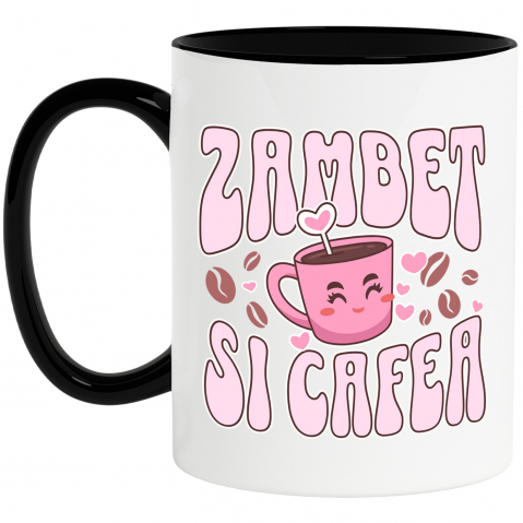 Căni - Cana Personalizata „Cana de Cafea Zambitoare - Cadou Personalizat pentru Iubitorii de Cafea și Energie”