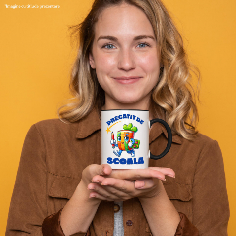 Cana Personalizata Carte Colorată Veselă cu Frunze și Fructe | Pregătit de Școală [1]