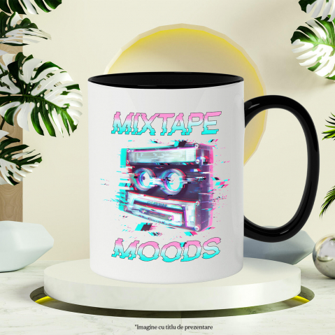 Cana Personalizata Casetă Audio Retro Vintage – Eroare Calculator & Mixtape Moods Cadou Personalizat [2]