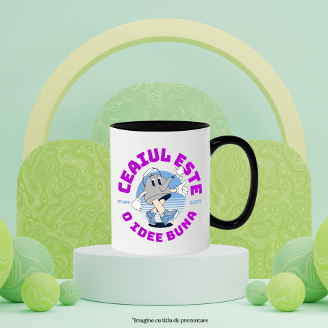 Cana Personalizata „Ceainic Vesel Personalizat - Cadou Perfect pentru Iubitorii de Ceai” [2]