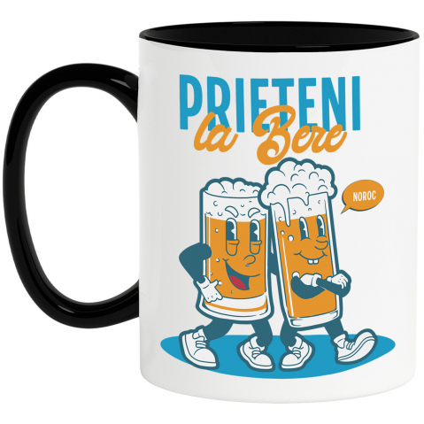 Bauturi - Cana Personalizata „Set Două Pahare De Bere Personalizate „Prieteni la Bere, Distracție” – Cadou Amuzant pentru Petreceri”