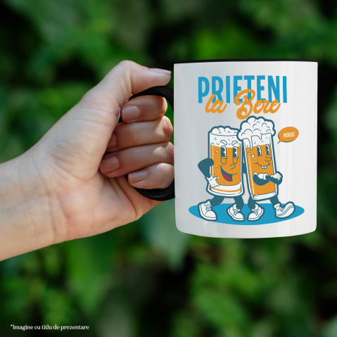 Cana Personalizata „Set Două Pahare De Bere Personalizate „Prieteni la Bere, Distracție” – Cadou Amuzant pentru Petreceri” [1]