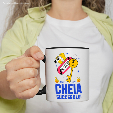 Cana Personalizata Cheia Succesului – Cheie De Aur, Flăcări De Foc, Muncă Greu [1]