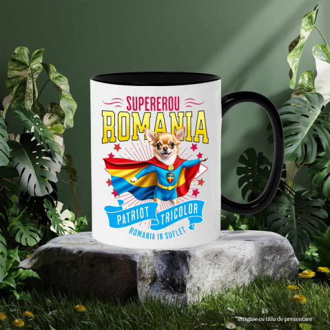 Cana Personalizata Chihuahua în Costum de Căpitan România – Cadou Personalizat pentru Iubitorii de Câini [2]