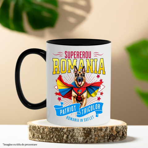 Cana Personalizata Ciobănesc German în Costum de Căpitan România – Cadou Personalizat pentru Iubitorii de Câini [2]