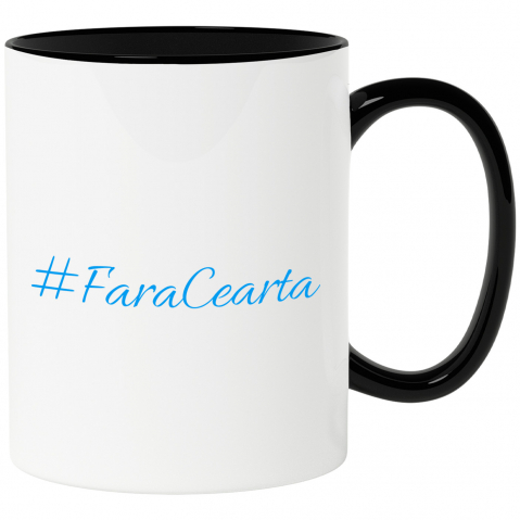 Amuzante - Cana Personalizata Citat Haios #Fărăceartă – Cadou Personalizat pentru Familie și Copii cu Mesaje Amuzante