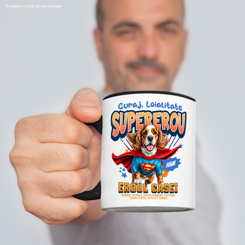 Cana Personalizata Cocker Spaniel în Costum de Superman – Produse Personalizate pentru Copii și Familie [1]