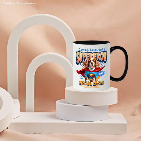 Cana Personalizata Cocker Spaniel în Costum de Superman – Produse Personalizate pentru Copii și Familie [2]