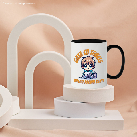 Cana Personalizata Băiat Jocuri Video „Gata cu Temele Vreau Jocuri Video” - Cadou Personalizat pentru Iubitorii de Gaming [2]