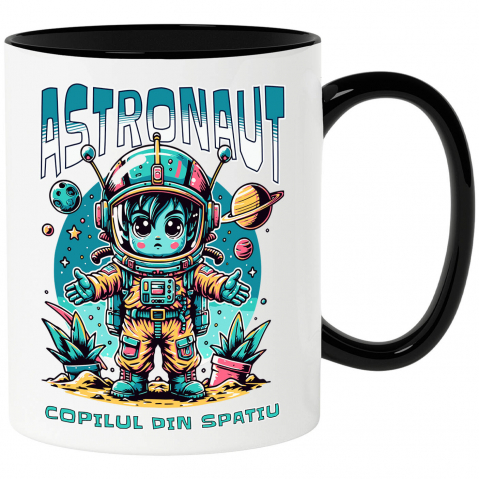 Copii - Cana Personalizata Copil în Costum de Astronaut – Cadou Personalizat pentru Copii și Familie