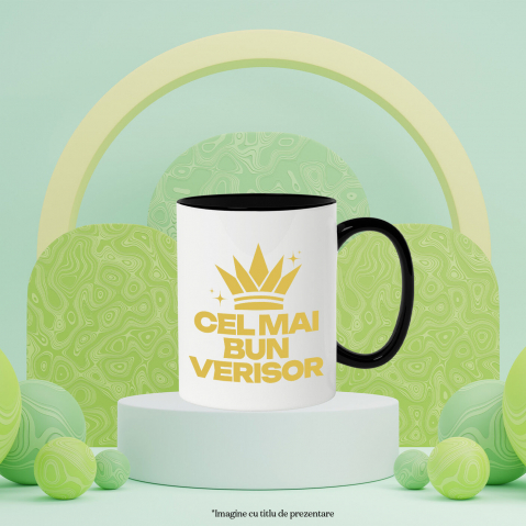 Cana Personalizata „Coroană Regală Personalizată - Cel Mai Bun Verisor Cadou Haioasă Familie” [2]