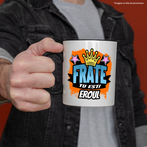 Cana Personalizata Tricou Personalizat Frate – Design Graffiti și Coroană Regală [1]