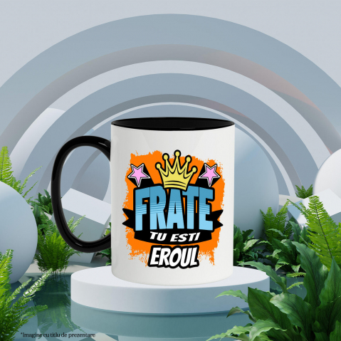 Cana Personalizata Tricou Personalizat Frate – Design Graffiti și Coroană Regală [2]