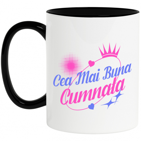 Căni - Cana Personalizata Cadou Personalizat „Cea Mai Bună Cumnată” | Coroană Regală Cu Mesaj Special