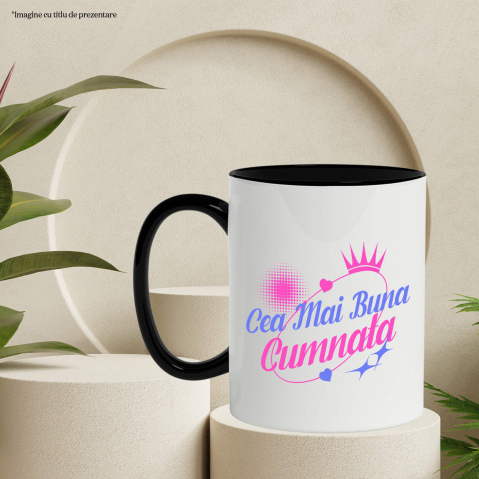 Cana Personalizata Cadou Personalizat „Cea Mai Bună Cumnată” | Coroană Regală Cu Mesaj Special [2]