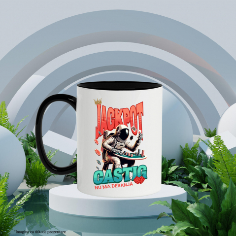 Cana Personalizata Astronaut Jucând Poker – Design Unic pentru Produse Personalizate [2]