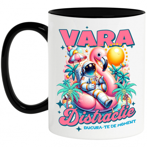 Plaja - Cana Personalizata Costum Astronaut La Plaja Colac Pasăre Flamingo – Cadouri Personalizate Pentru Familie, Copii și Tati