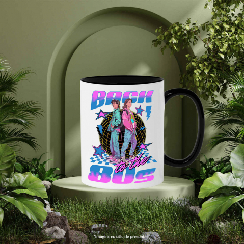 Cana Personalizata Cuplu Adolescentă Stil Modern în Club – Back to the 80's Retro Vibe [2]