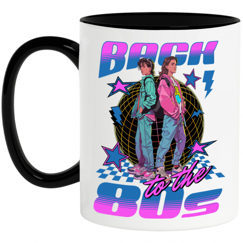 Retro - Cana Personalizata Cuplu Adolescentă Stil Modern în Club – Back to the 80's Retro Vibe