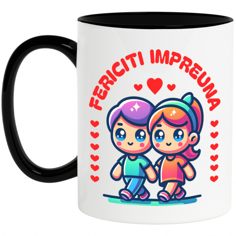 Cadouri Pentru Cupluri - Cana Personalizata „Cuplu Fericit în Plimbare Romantică - Cadou Personalizat pentru Iubiți”