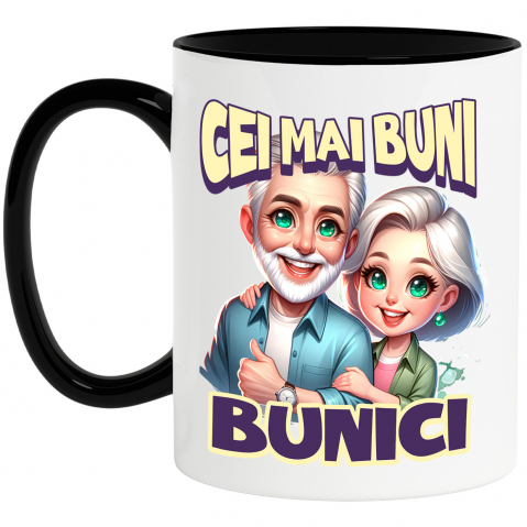 Căni - Cana Personalizata Cadou Personalizat „Cei Mai Buni Bunici” | Cuplu Vesel și Cool pentru Bunici