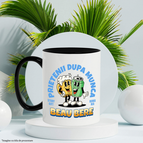 Cana Personalizata „Cuplu Petrecere Bere Personalizată 'Prieteni După Muncă' – Cadou pentru Familie și Prieteni” [2]