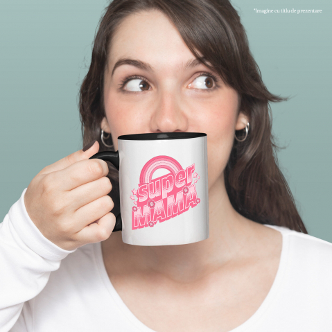 Cana Personalizata "Curcubeu Colorat – Cadouri Personalizate pentru Super Mama și Iubirea Eternă a Familiei" [1]