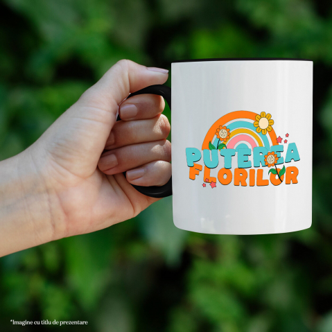 Cana Personalizata Curcubeu Colorat de Flori Diverse | Puterea Florilor și Frumusețea Naturii | Cadou Personalizat [1]