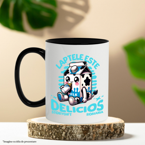 Cana Personalizata „Cutie de Lapte Personalizată 'Laptele Este Delicios' – Cadou Vesel pentru Bebelus și Familie” [2]
