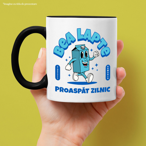 Cana Personalizata „Cutie Veselă „Bea Lapte Proaspăt Zilnic” – Cadou Personalizat pentru Copii și Familie” [1]