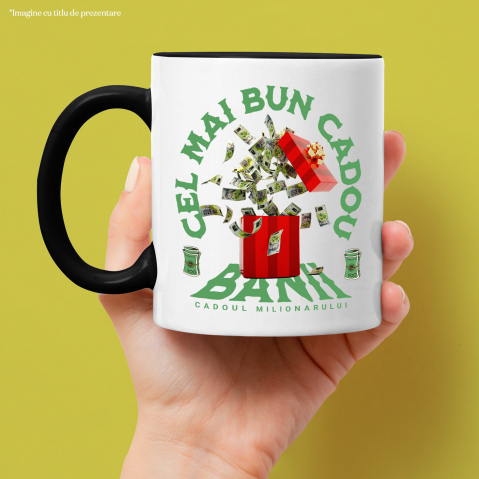 Cana Personalizata Cutie Cadou Roșie cu Bancnote în Zbor – „Cel mai Bun Cadou” Milionar – Cadou Personalizat pentru Familie, Copii, Tati, Prieteni [1]