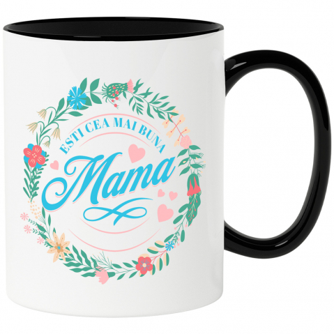 Mama - Cana Personalizata Decoratiune Personalizata "Esti Cea Mai Buna Mama" - Cadou Special