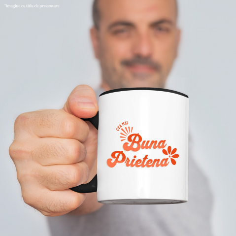 Cana Personalizata „Mesaj Romantic pentru Cea Mai Bună Prietena - Cadou Personalizat Familie, Iubire” [1]