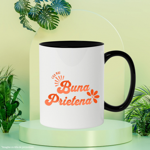 Cana Personalizata „Mesaj Romantic pentru Cea Mai Bună Prietena - Cadou Personalizat Familie, Iubire” [2]