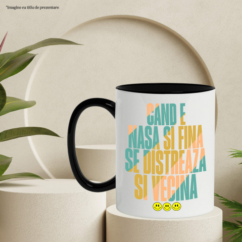 Cana Personalizata Cadou Personalizat Distracție Familie | Smiley Face | Mesaj Amuzant | Cadou Copii și Nași [2]