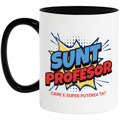 Meserii - Cana Personalizata Design Desene Animate – Super Profesor, Erou al Educației