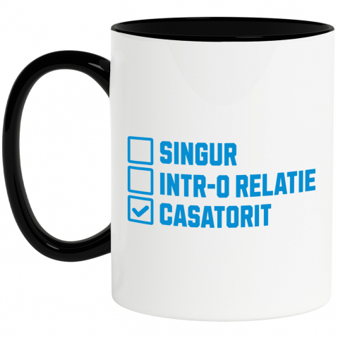 Cadouri Pentru Cupluri - Cana Personalizata Cadou Personalizat Căsătorie | Iubire și Familie | Intr-o Relație Căsătorit | Cadou Cuplu Fericit