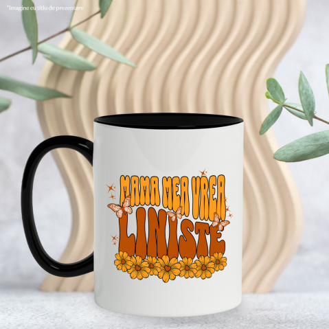 Cana Personalizata Decor Personalizat pentru Mama - Flori Galbene și Mesaj Special [2]