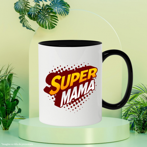 Cana Personalizata Decor Personalizat „Super Mama” - Cea Mai Bună Mama | Cadou Special [2]