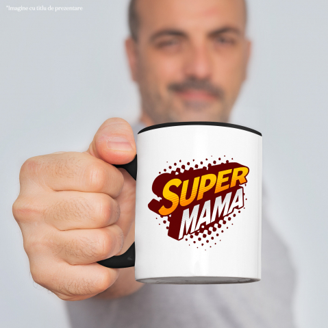 Cana Personalizata Decor Personalizat „Super Mama” - Cea Mai Bună Mama | Cadou Special [1]