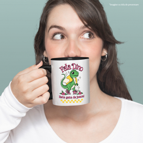 Cana Personalizata Dinozaur cu Adidași Roz Personalizat pentru Copii – Cadou Unic și Distractiv [1]