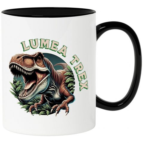 BASME - Cana Personalizata Costum Dinozaur T-Rex Furios cu Colți – Roșu, Perfect pentru Copii și Familie